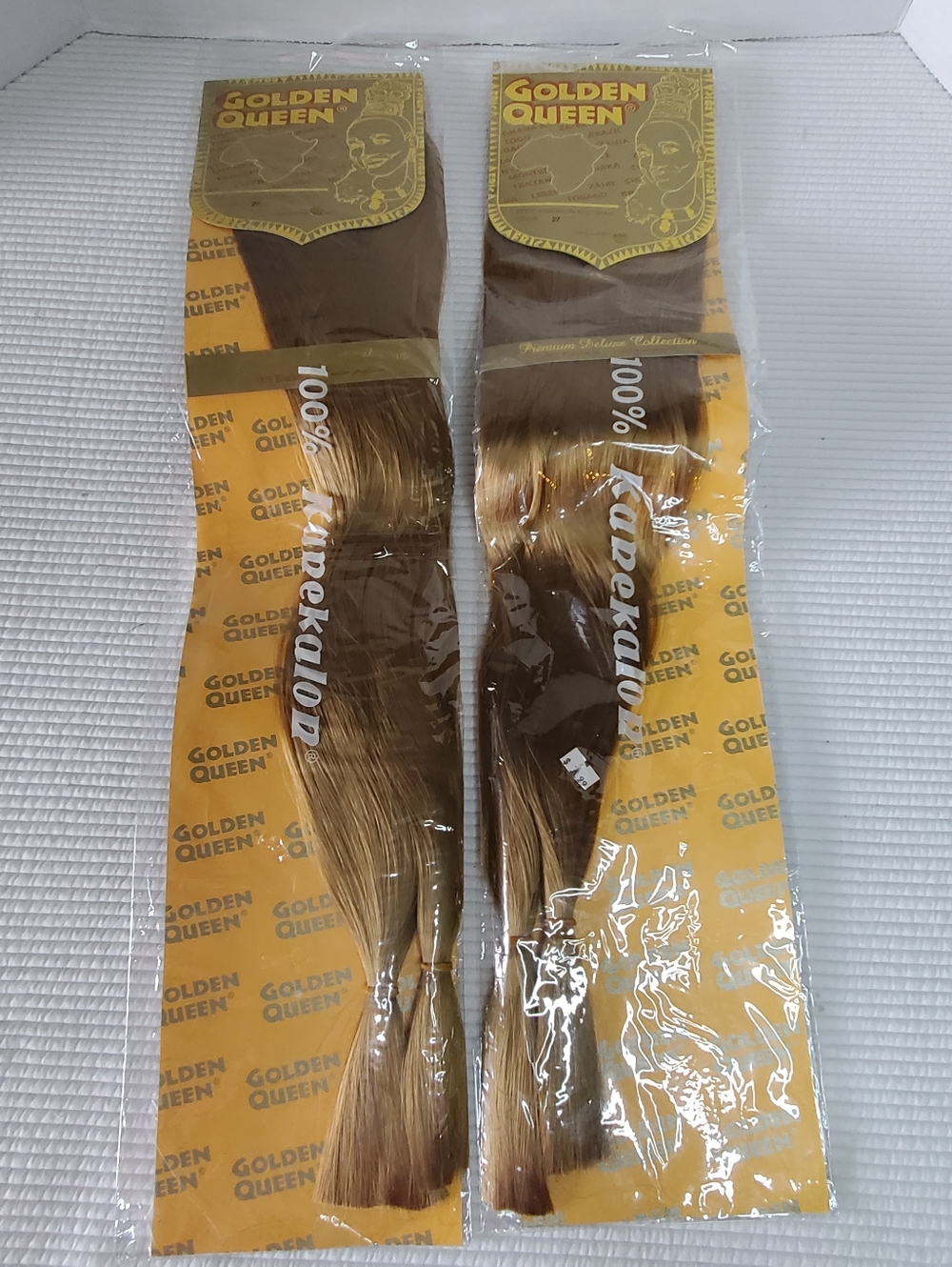 2 Golden Queen Hair Extensions New 100% Kanekalon Silky Braid Gold Color 27